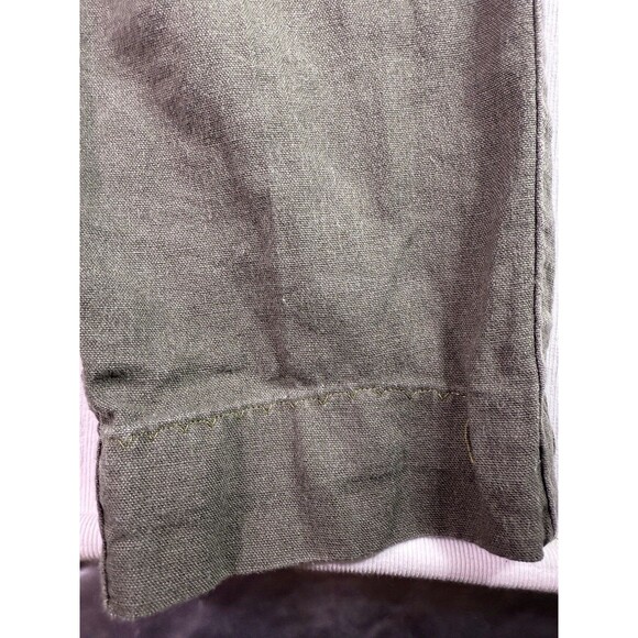 Ci Sono‎ Womens Linen Blend Tie Waist Pull On Pants Green Coastal Beach Sz M - Picture 12 of 14